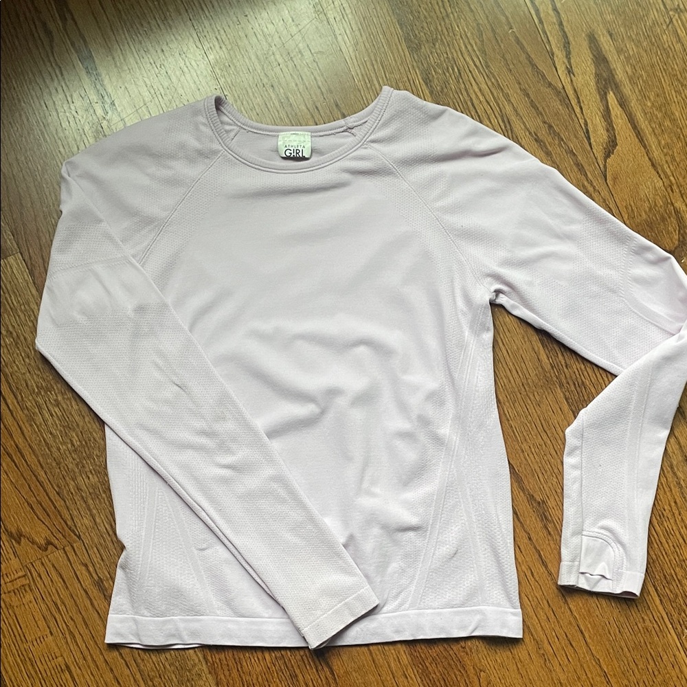 Athleta Girl Lavender Power Up Long Sleeve Tee